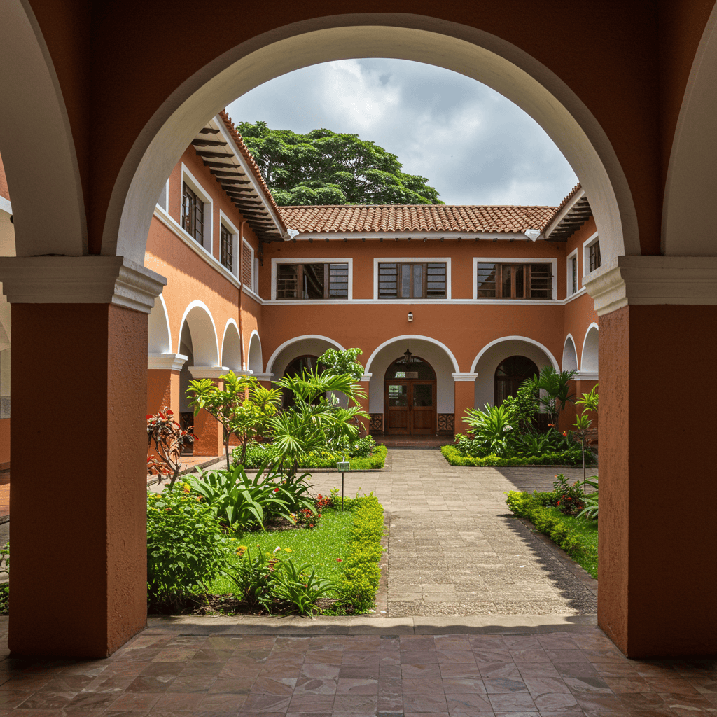 Historic architecture detail in a gated community.